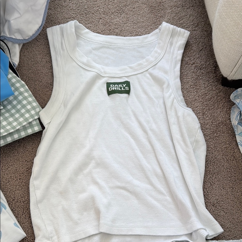 Daily Drills White Tank Top